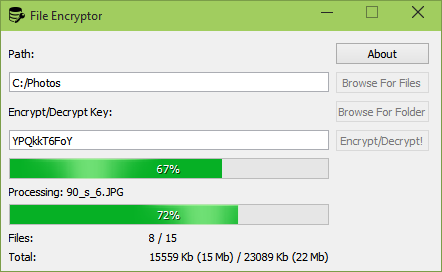 File Encryptor Screenshot