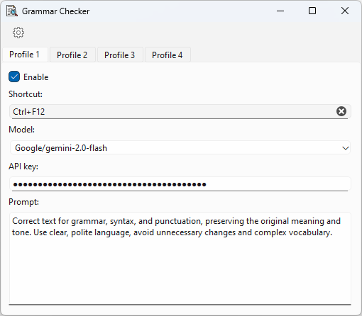 Grammar Checker Screenshot